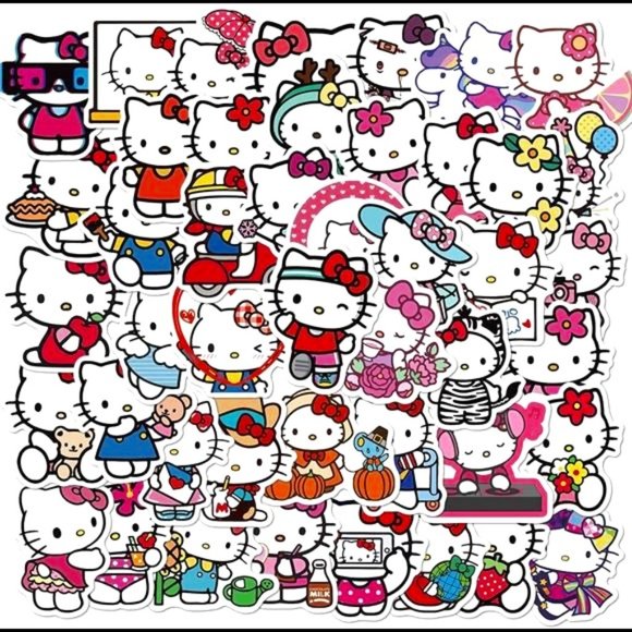 - 50Pcs Hello Kitty Stickers Decals - Picture 1 of 6